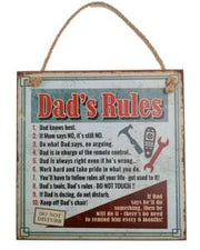 AHS005 Dad's Rules Sign