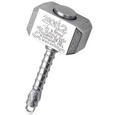 Metal Thor Hammer Fidget Spinner - Silver