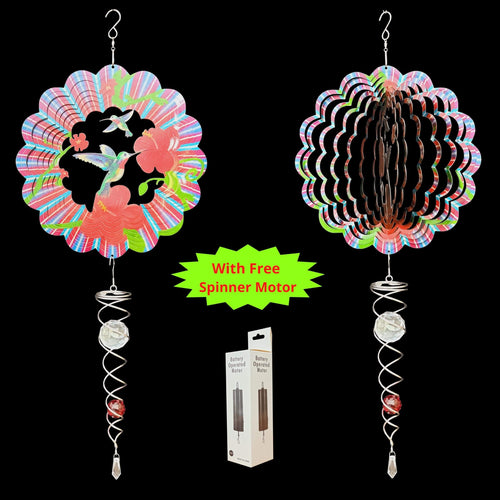 30cm Wind Spinners  - Hummingbirds - SR-WS-001
