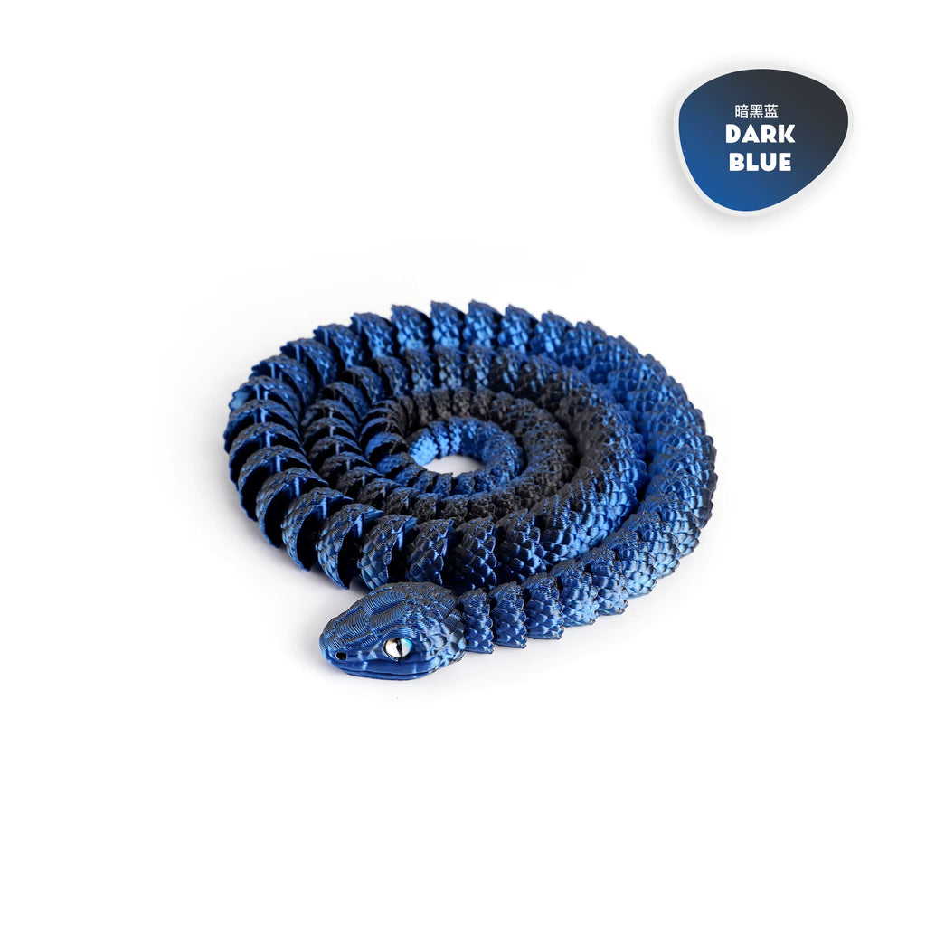 3D Printed Snake - Mega Dark Blue