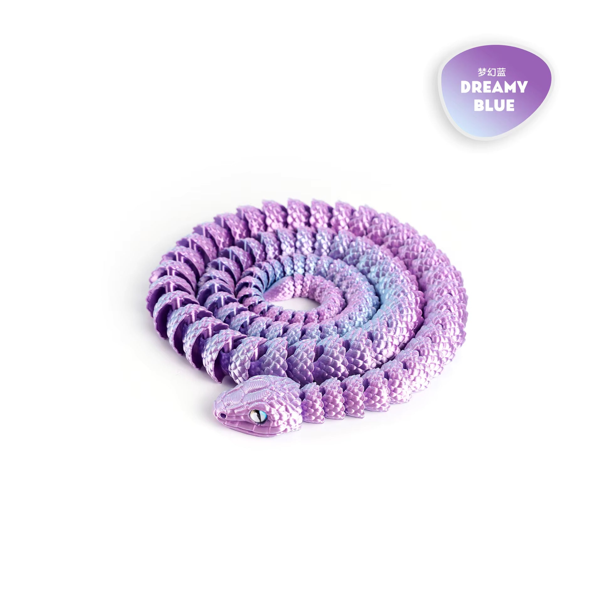 3D Printed Snake - Mega Purple