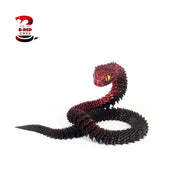 3D Printed Snake - Small Red Black