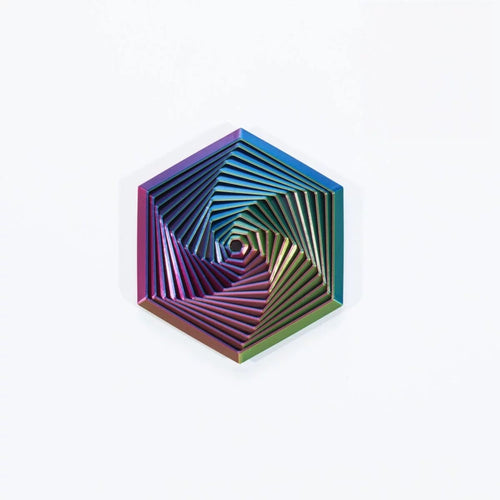 3D Printed Hexagonal Fidget Toy-Small Colourful No.1 - Mooroolbark Wool