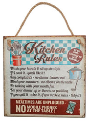 AHS009 Kitchen Rules Sign
