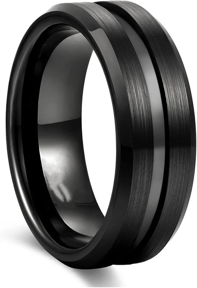 Anxiety Ring Fidget - Black Single Line