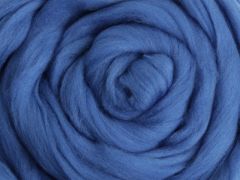 Ashford Corriedale Fibre 100g Pack - 065 Dyed  Sliver Classic Blue - DSCB100