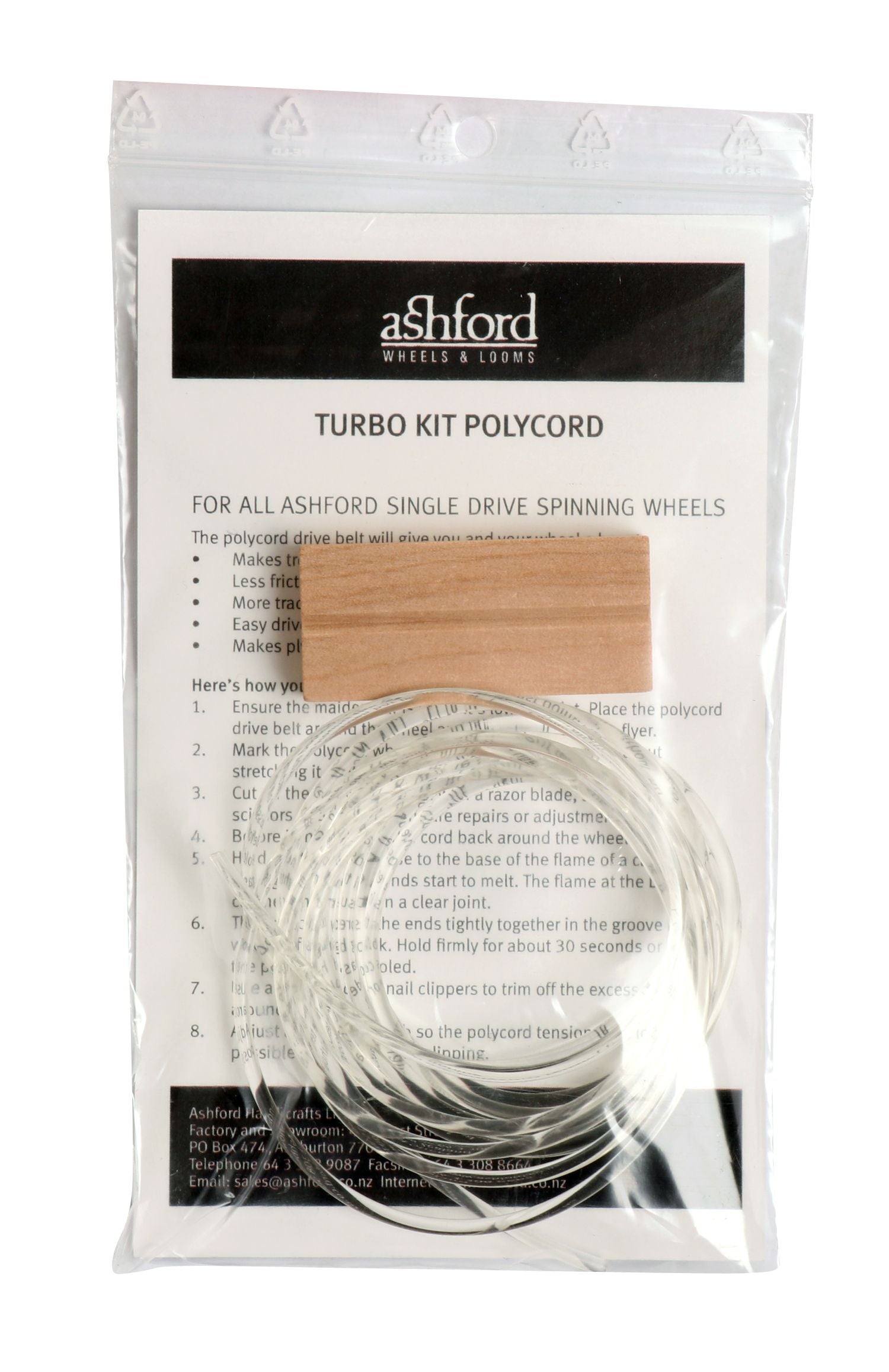 Ashford Turbo Kit Polycord  (Drive Band for Single Drive Wheels) TKP