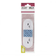 Birch Braided Elastic White 20mm - 009044