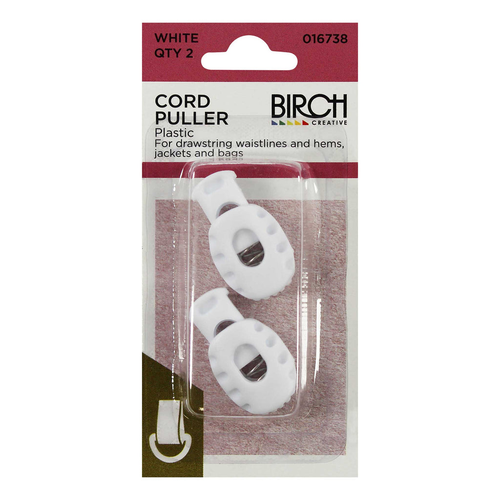 Birch Cord Puller qty 2 - White 016738