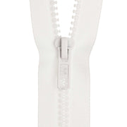 Birch Open End Zip -51cm White