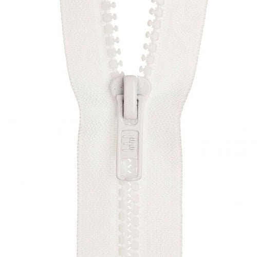Birch Open End Zip - White 30cm