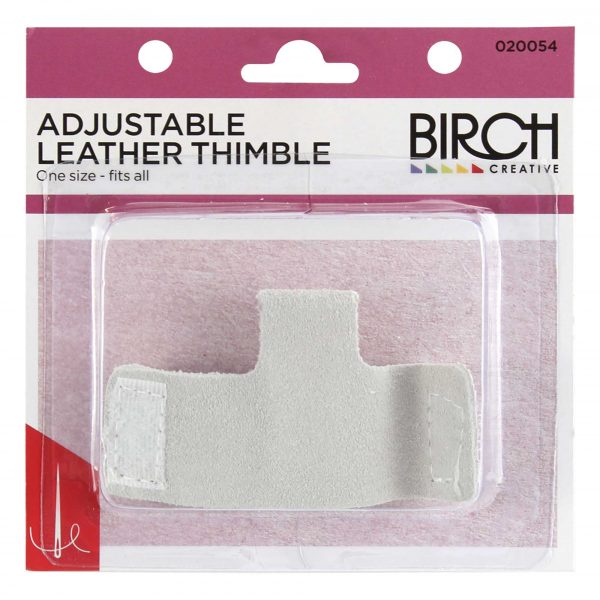 Birch Adjustable Leather Thimble - 020054