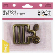 Birch Button and Buckle Set - Bronze