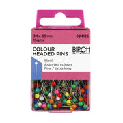Birch Colour Headed Pins 024125