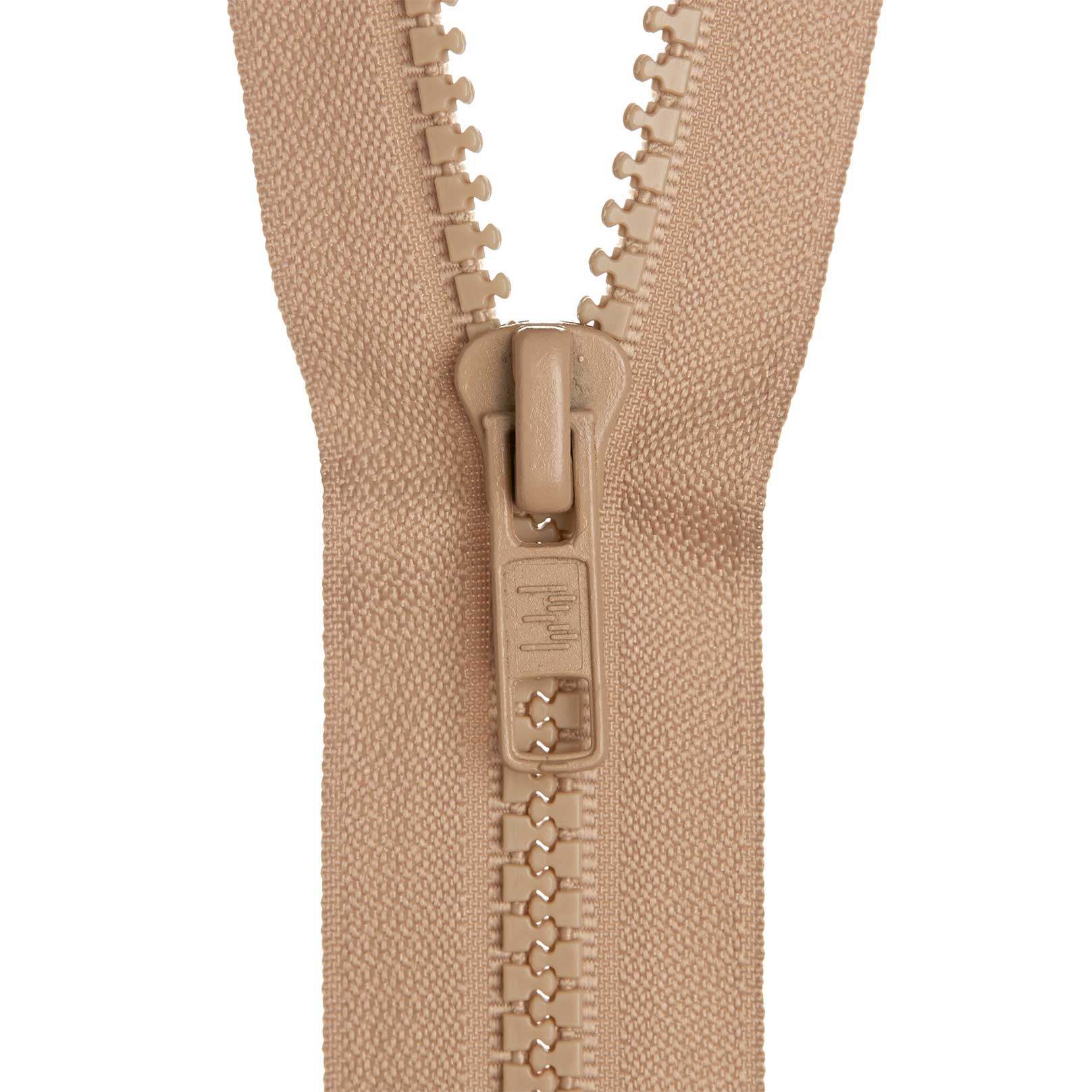 Birch Open End Zip - 40cm Fawn