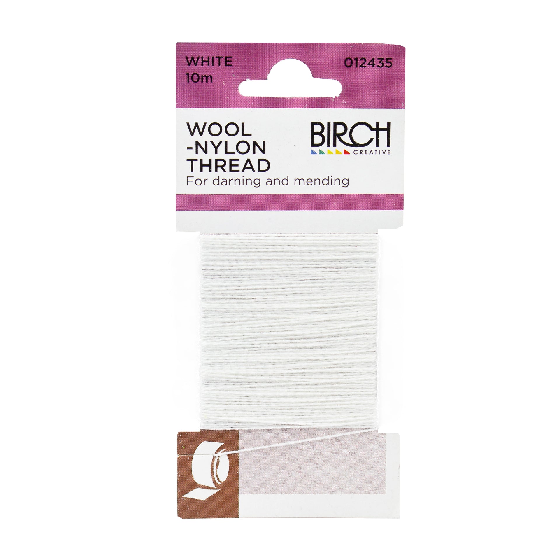 Birch Wool-Nylon Thread - White
