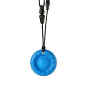 Blue Disc Silicone Fidget Necklace