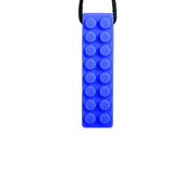 Blue Lego Block Silicone Fidget Necklace