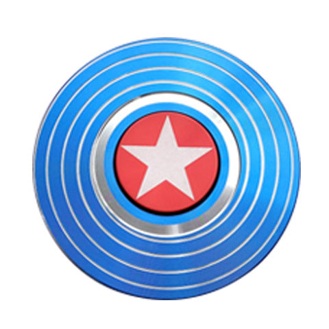Blue Metal Shield Fidget Spinner