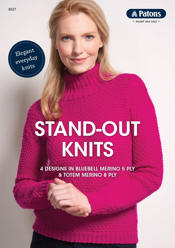Booklet 8027 -  Patons Stand-out Knits