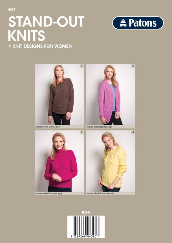 Booklet 8027 -  Patons Stand-out Knits