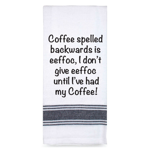 Coffee spelled backwards