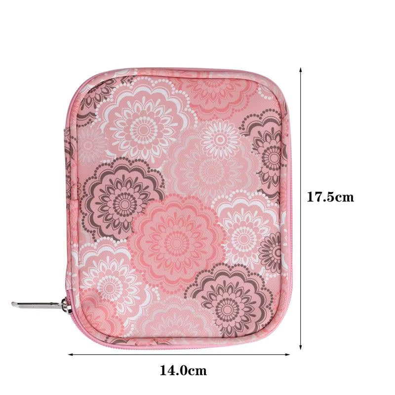 Compact Double Zip Crochet Hook Case - Pink Mandala - EB013-C17