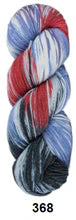 Countrywide Yarns - Hand Painted Socks 368 - Red Blues Grey Black