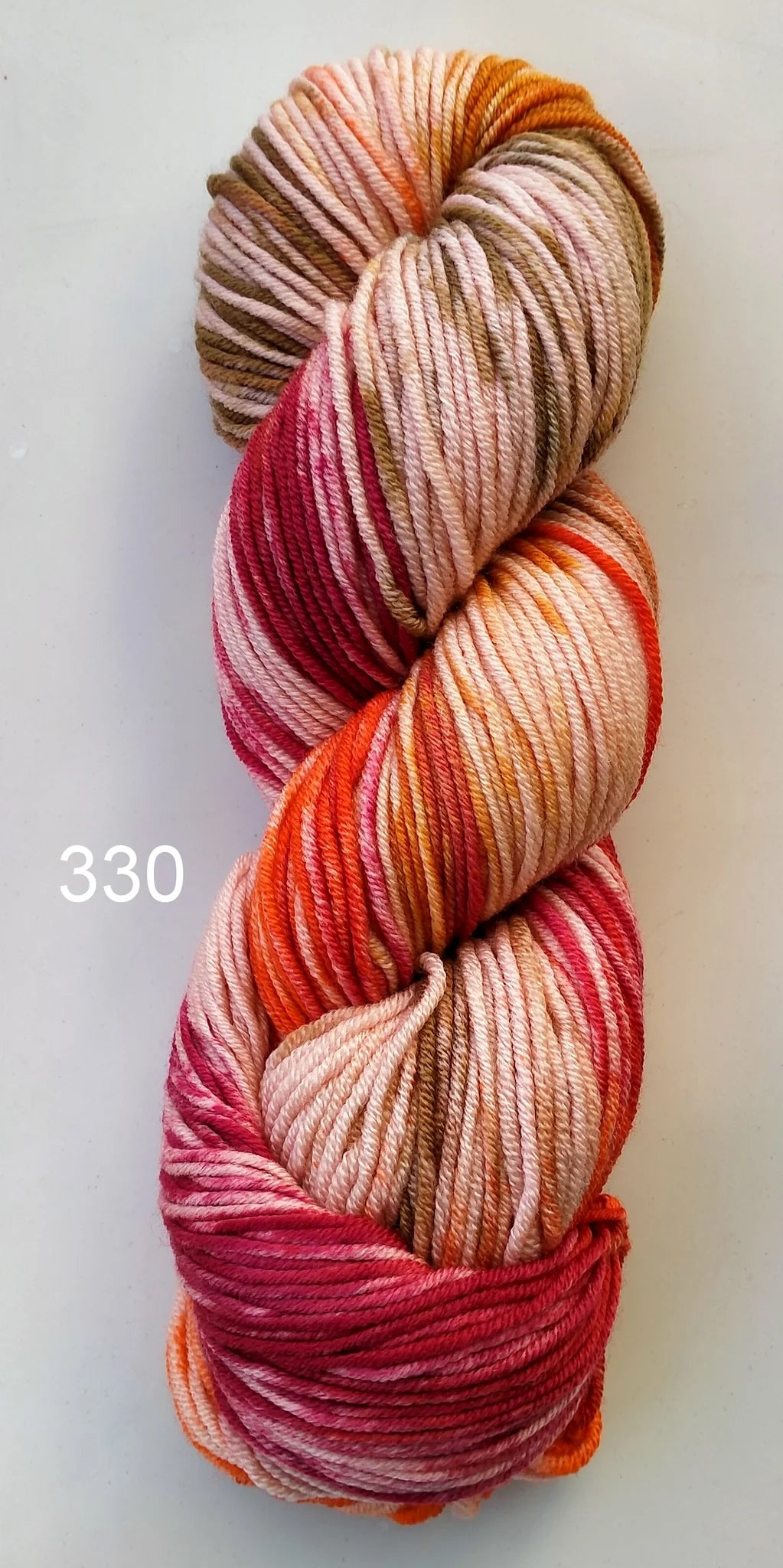Countrywide Yarns - Hand Painted Super Fine Merino DK 330 - Orange/olive