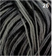Countrywide Yarns - Happy Feet 4 Ply 26 - Grey Black Night