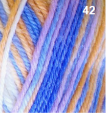 Countrywide Yarns - Windsor Print 8 ply - Blue Purple Cream Orange 42