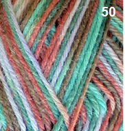 Countrywide Yarns - Windsor Print 8 ply - Brown Green Purple 50