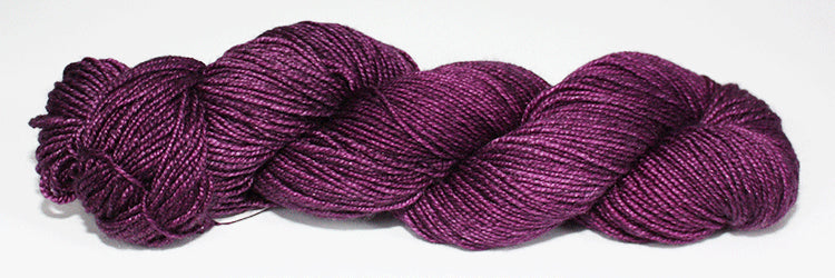 Hand-Dyed Silk/Merino/SeaCell Silk Yarn -- Polynesian Purple