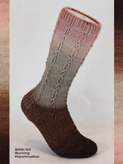 Fiori Gradient Sock Hand Dyed 003 - Burning Marshmallow