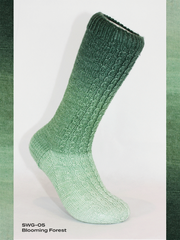 Fiori Gradient Sock Hand Dyed 005 - Blooming Forest