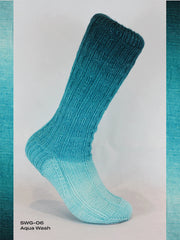 Fiori Gradient Sock Hand Dyed 006 - Aqua Wash