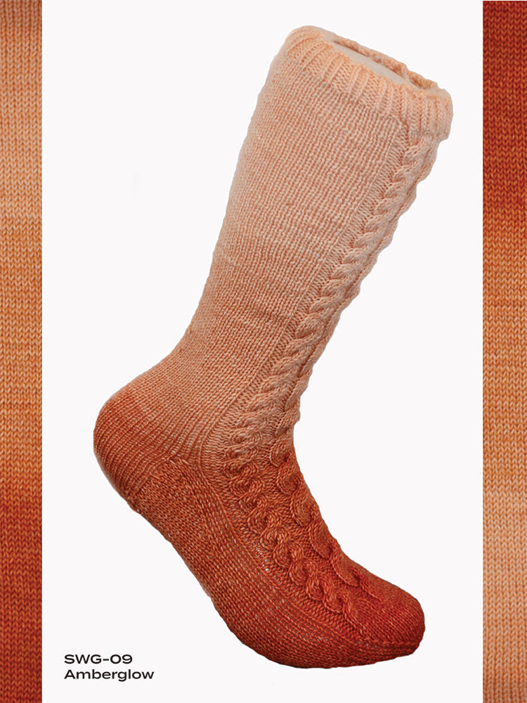 Fiori Gradient Sock Hand Dyed 009 - Amberglow