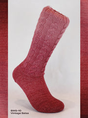 Fiori Gradient Sock Hand Dyed 010 - Vintage Salsa