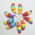Flexible Fidget Sensory Slug Keychain