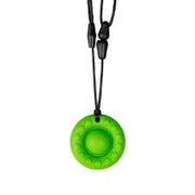 Green Disc Silicone Fidget Necklace