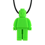 Green Lego Man Silicone Fidget Necklace