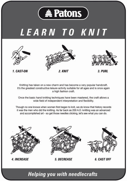 Leaflet 0012LTK - Patons Learn to Knit