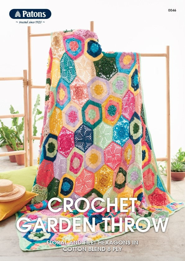 Leaflet 0046 -  Patons Crochet Garden Throw