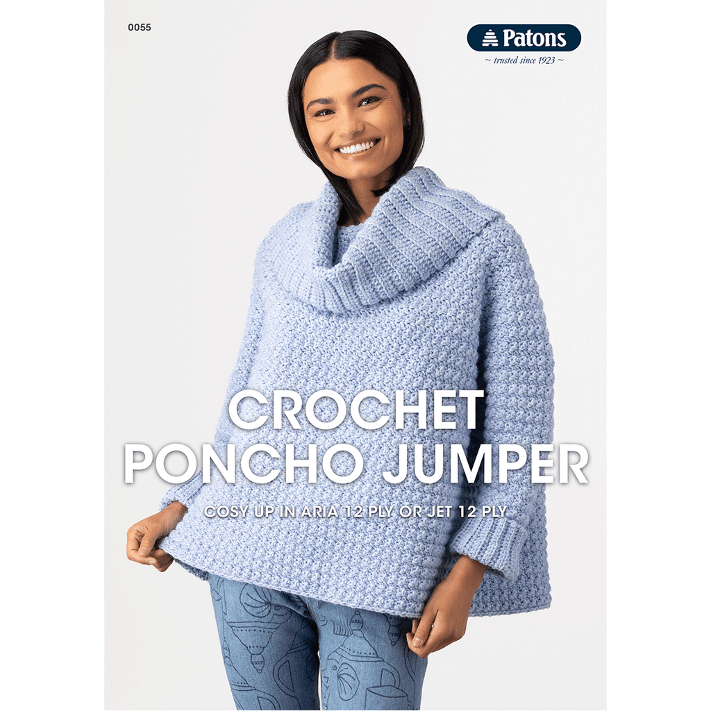 Leaflet 0055 - Patons Crochet Poncho Jumper