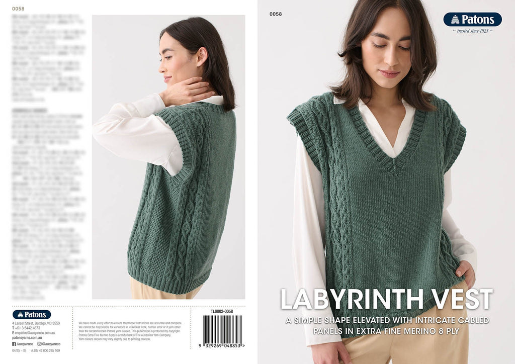 Leaflet 0058 - Patons Labyrinth Vest 1