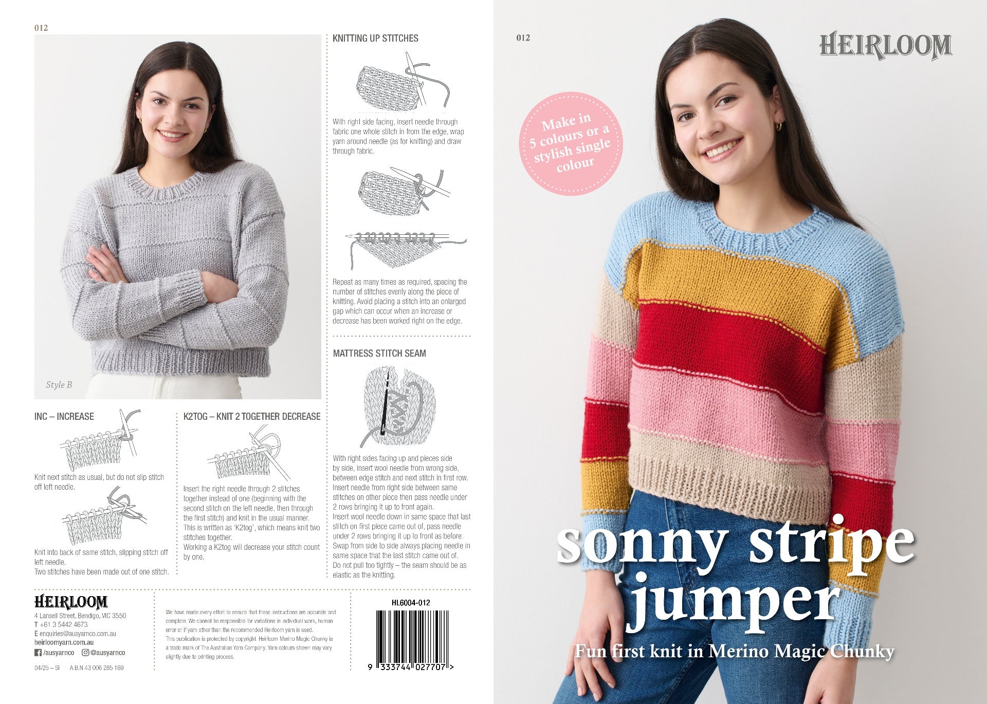 Leaflet 012 - Heirloom Sonny Stripe Jumper 1