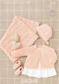 Leaflet 4508 - Sirdar 4 ply Jacket, bonnet, bootees & blanket Prem - 2 yrs.