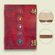 Leather Journal - Extra Large 5 Stones with Vintage Paper SR-LJ-404         