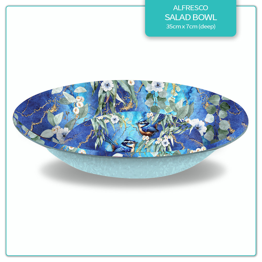 Lisa Pollock Alfresco Bowl Cheeky Wrens - MBL07