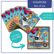 Lisa Pollock Coasters Set CSTR11 Priscilla